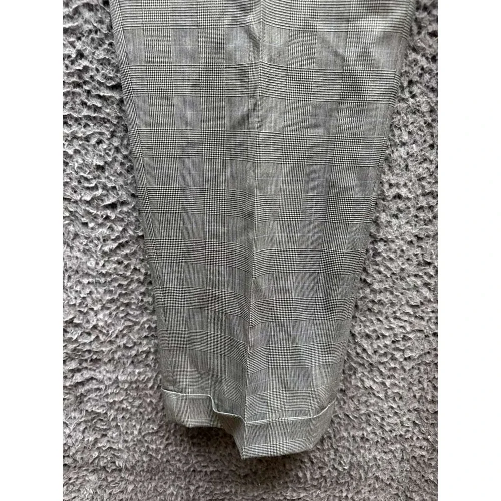 Corneliani Check Virgin‎ Wool Twill Mantua Dress Trousers Gray Mens Size 50